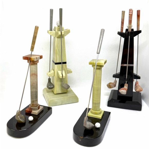 4 x golf memorabilia golf statues